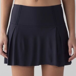 Lululemon Navy Lost in Pace Mid-Rise Skirt 15” Length Tall